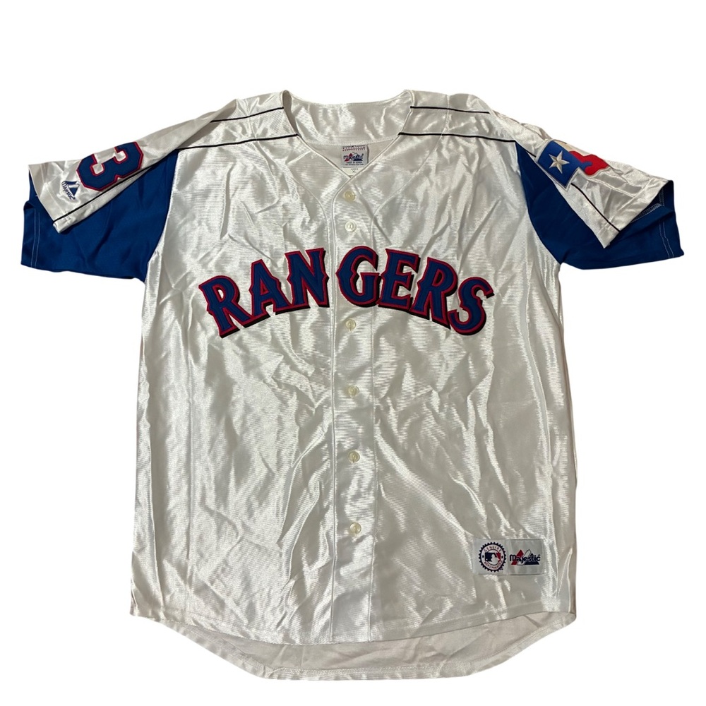 VTG Texas Rangers Alex Rodriguez #3 MLB Baseball Jersey Size XL Majestic Korea
